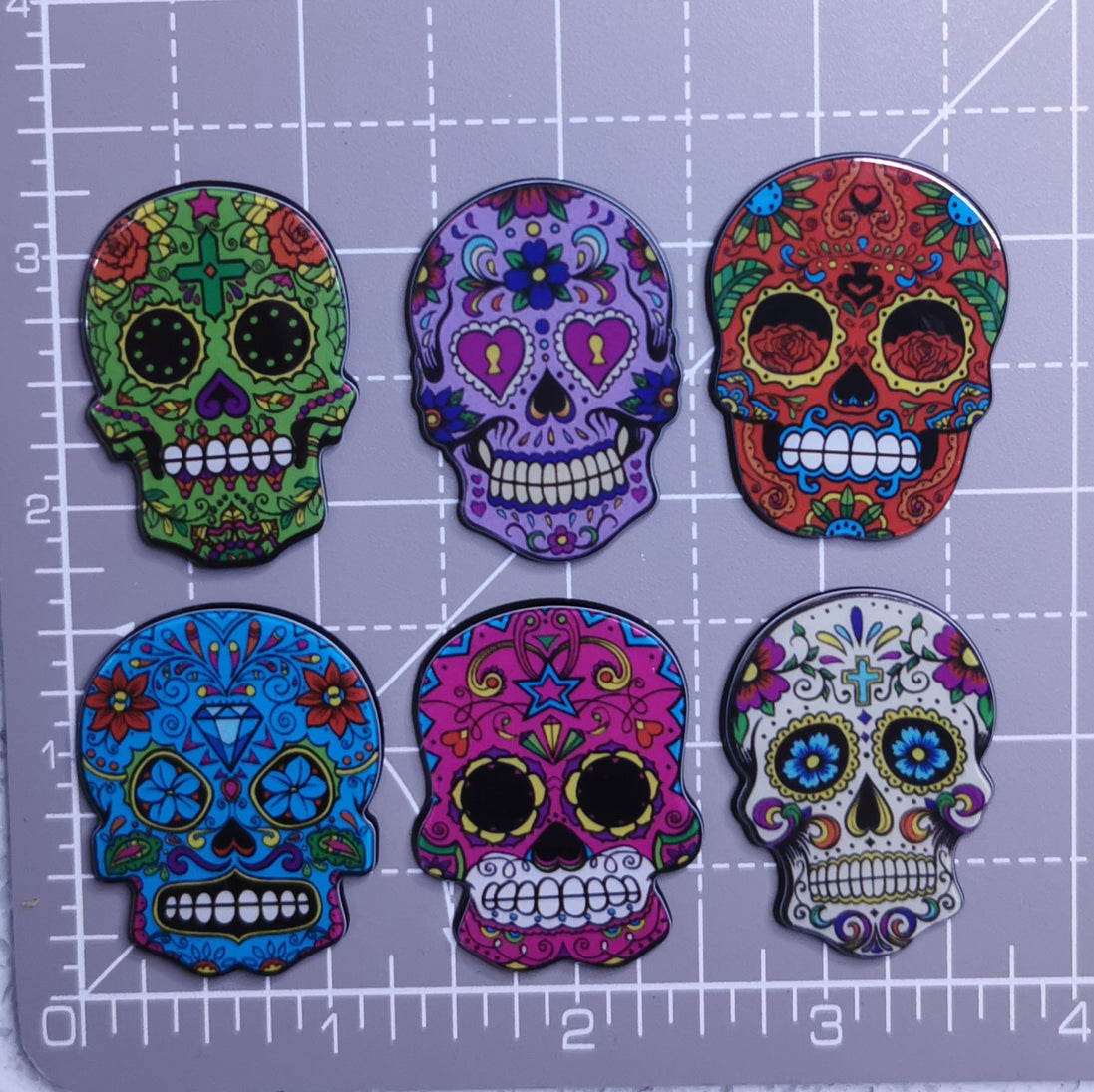 Needle Minder - Día de los muertos Day of the dead Sugar Skull. Spooky Halloween