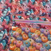 WIP Project Bag - Ghostly Pumpkins