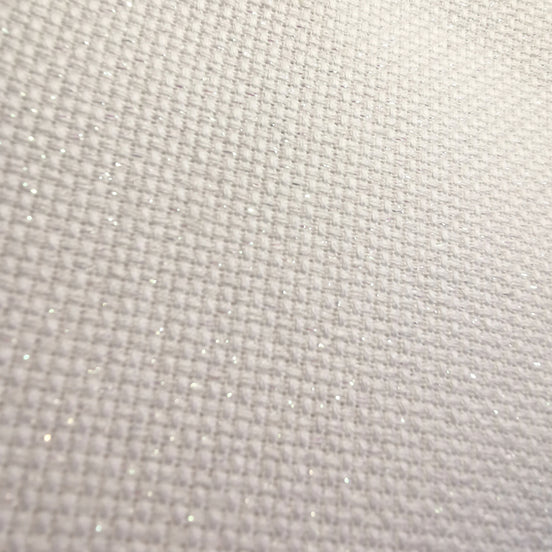 Aida / Evenweave - White Opalescent Sparkle