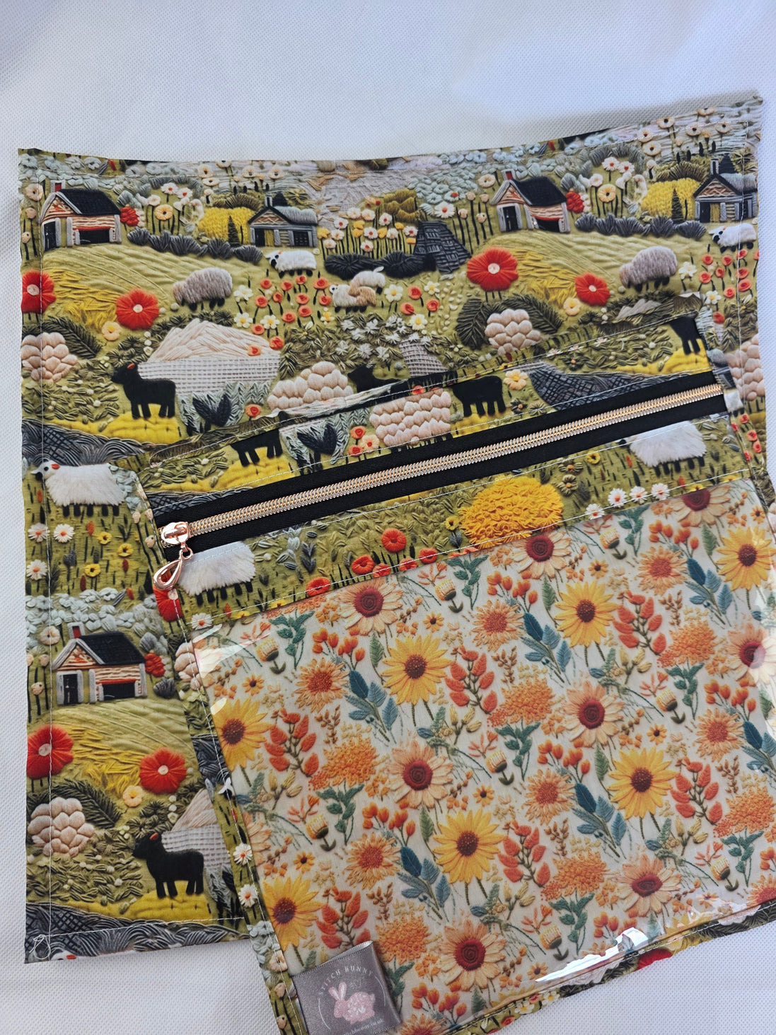 WIP Project Bag - sunflower sheep