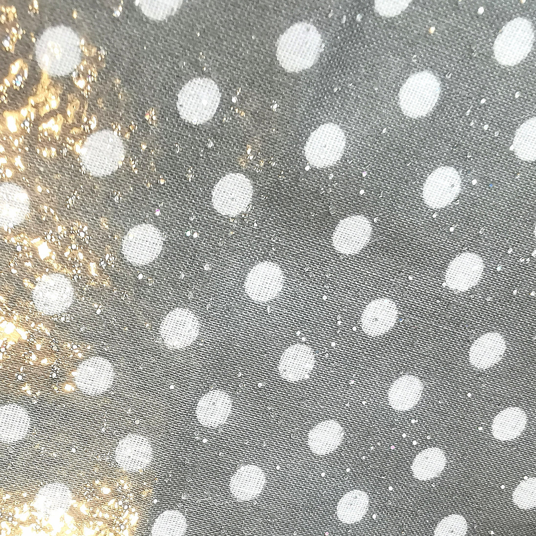 WIP Project Bag - Christmas Robin GLITTER front.  LEFT HANDED