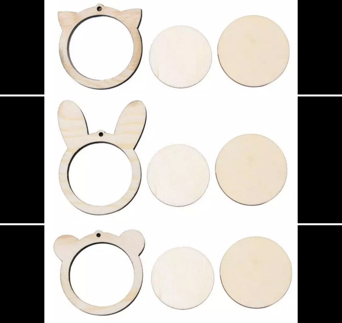 Mini animal frame hoops - Cat, Bear, Bunny or 3 pack