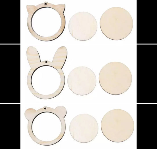 Mini animal frame hoops - Cat, Bear, Bunny or 3 pack