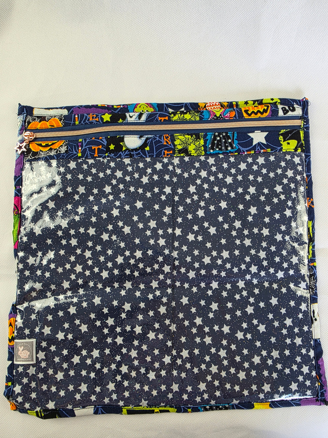 WIP Project Bag - Sparkle Ghost GLITTER front