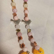 Beaded Scissor Keep - hedgehog and Bird