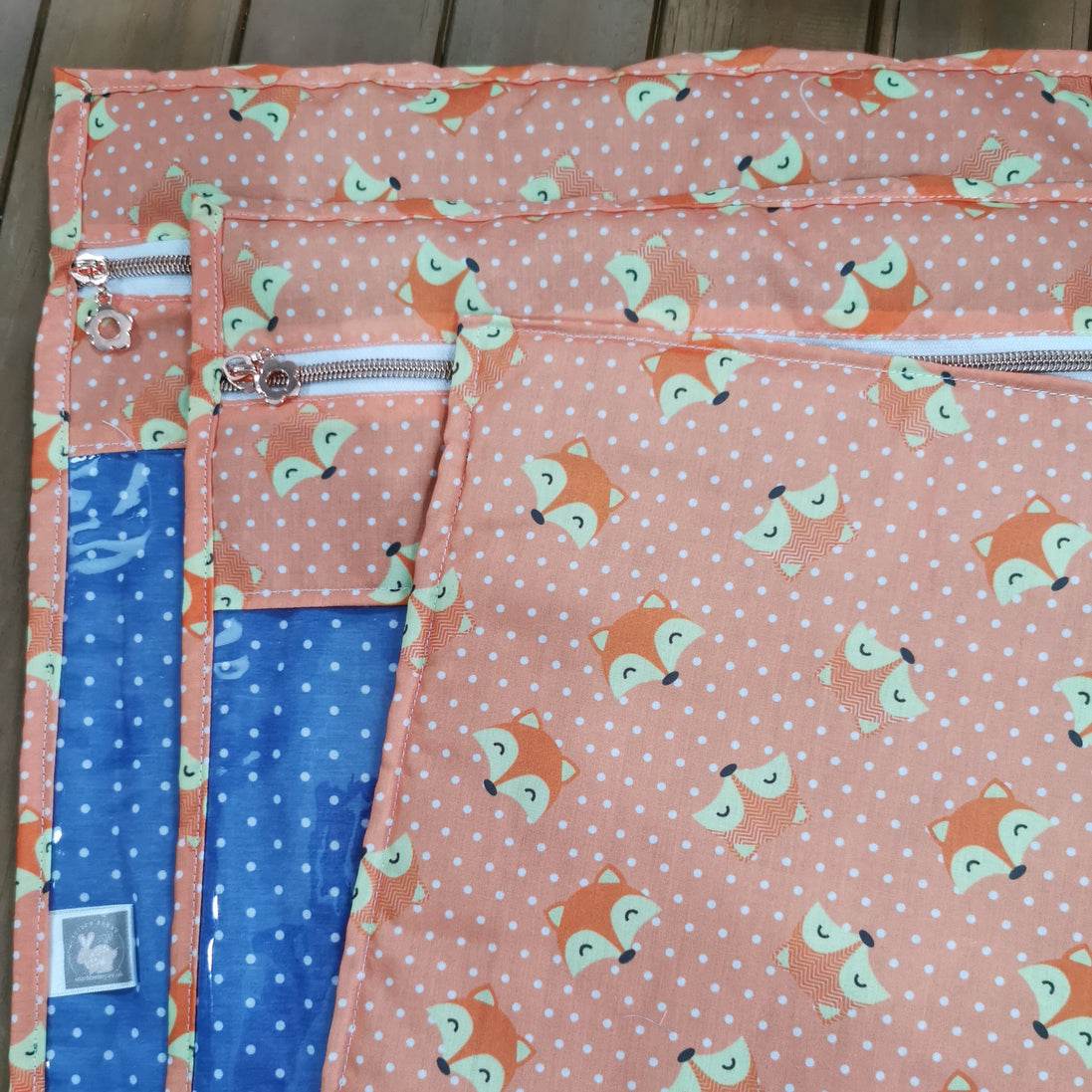 WIP Project Bag - Dotty Little Foxes