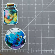 Needle Minder - Jar of EeveeLutions. Vaporeon Fishbowl