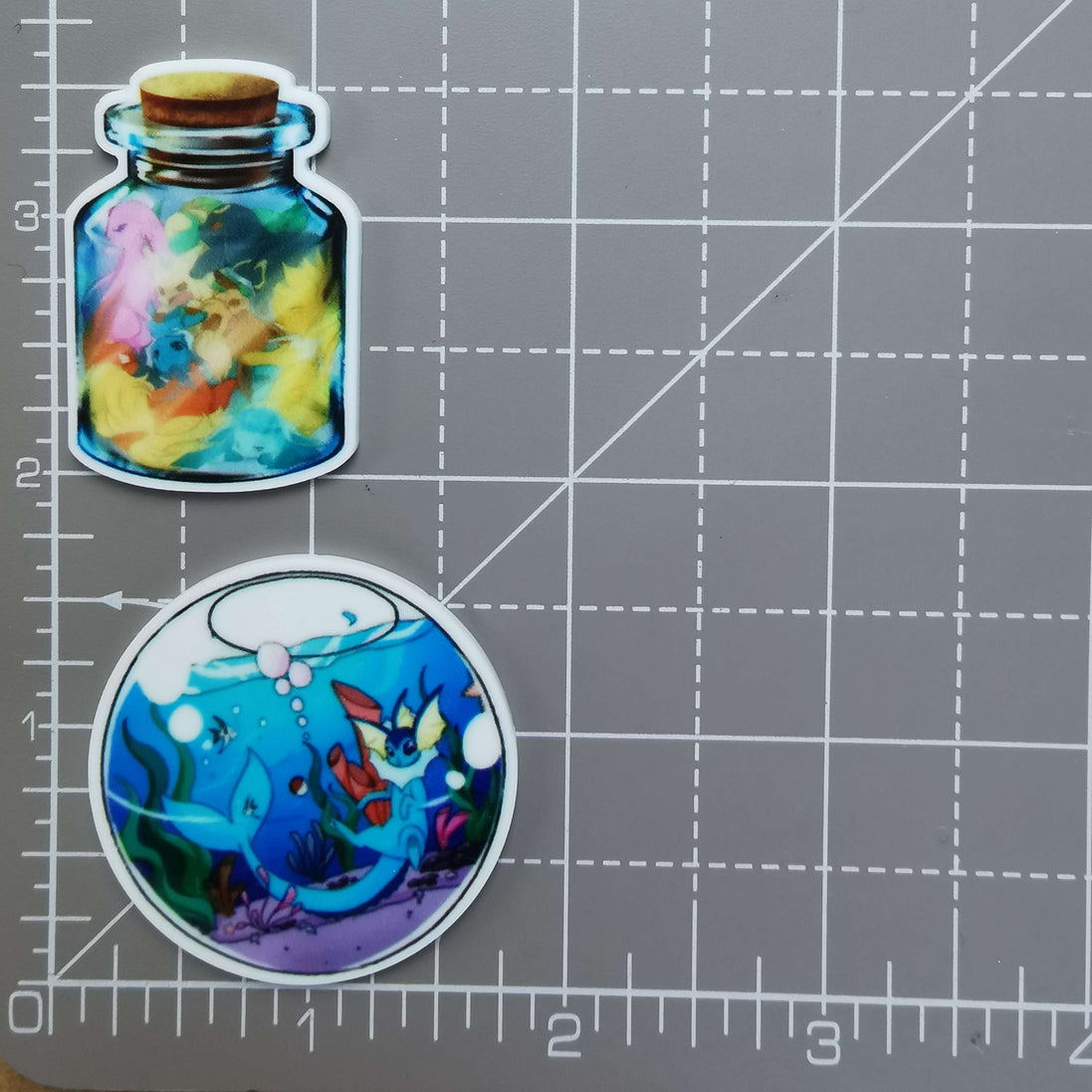 Needle Minder - Jar of EeveeLutions. Vaporeon Fishbowl