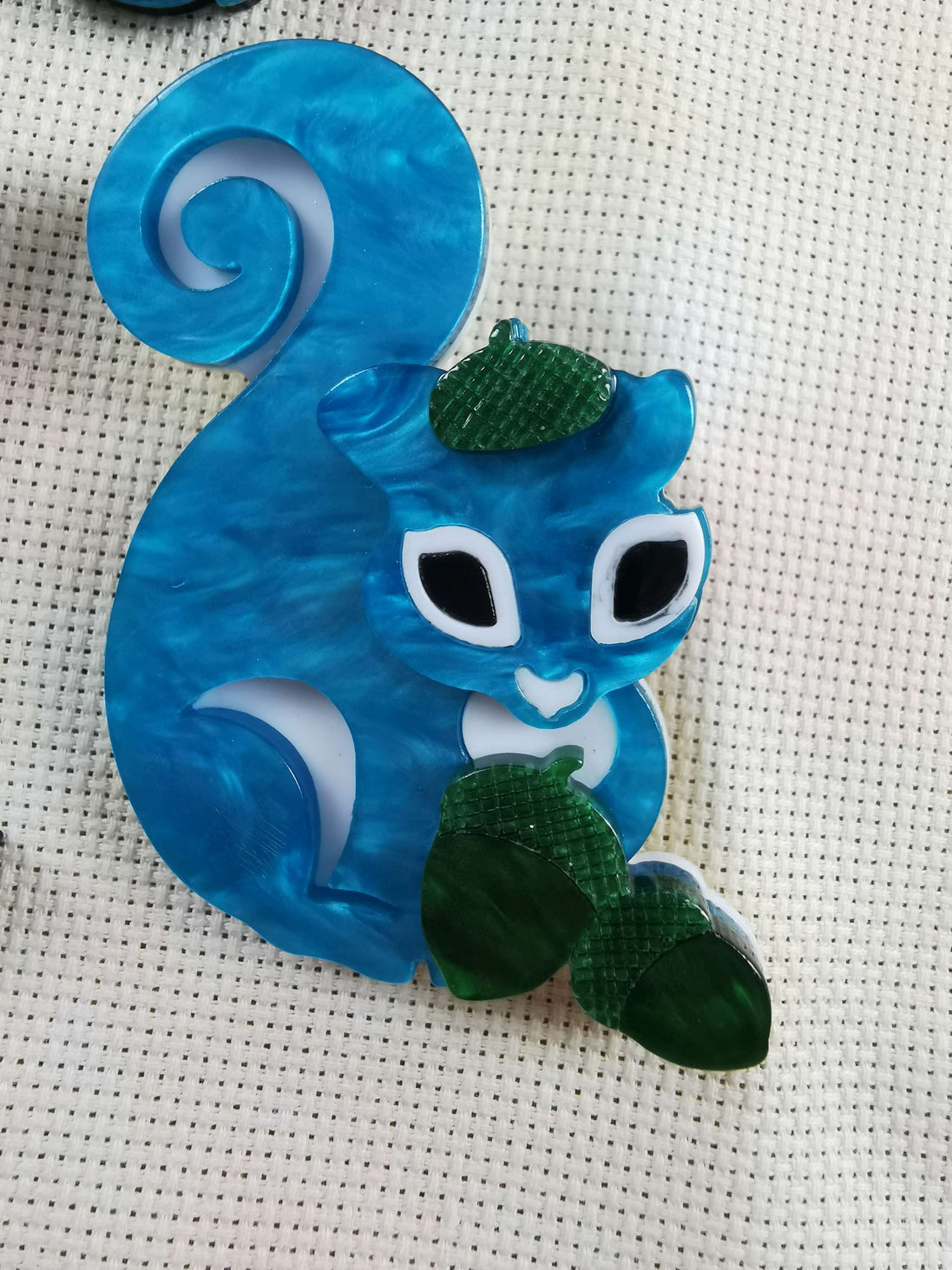 Needle Minder - Luxury Layered Acrylic Red Fox, Blue Squirrel, Glitter Tiger