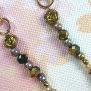 Beaded Scissor Keep. Opal Amulet