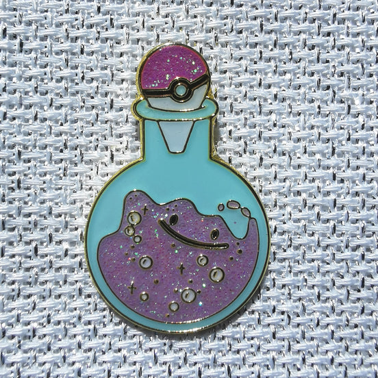 Needle Minder - Pokemon. Ditto in a Bottle. Glitter.