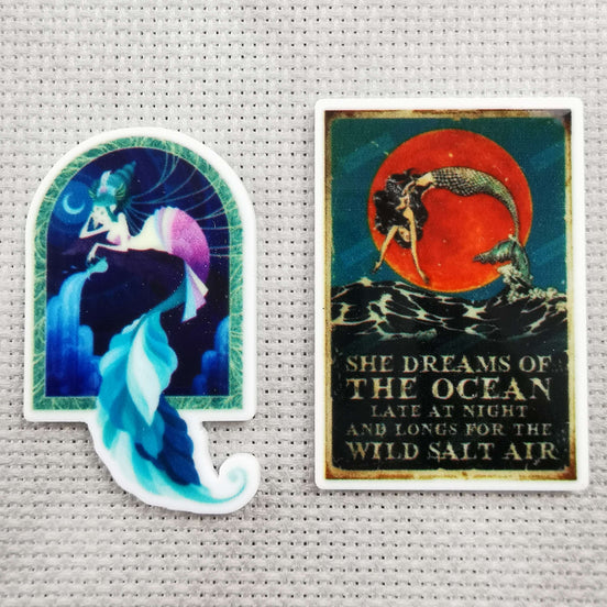 Needle Minder - Elegant Moonlight Mermaid. Mermaid Dreams Wild Salt Air.