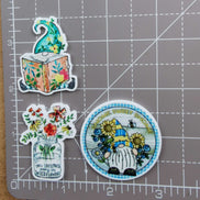 Needle Minder - Bookworm Gonk, Gnome Sweet Gnome, Wildflowers Jar.