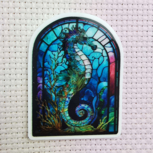Needle Minder - Stained Glass Seahorse