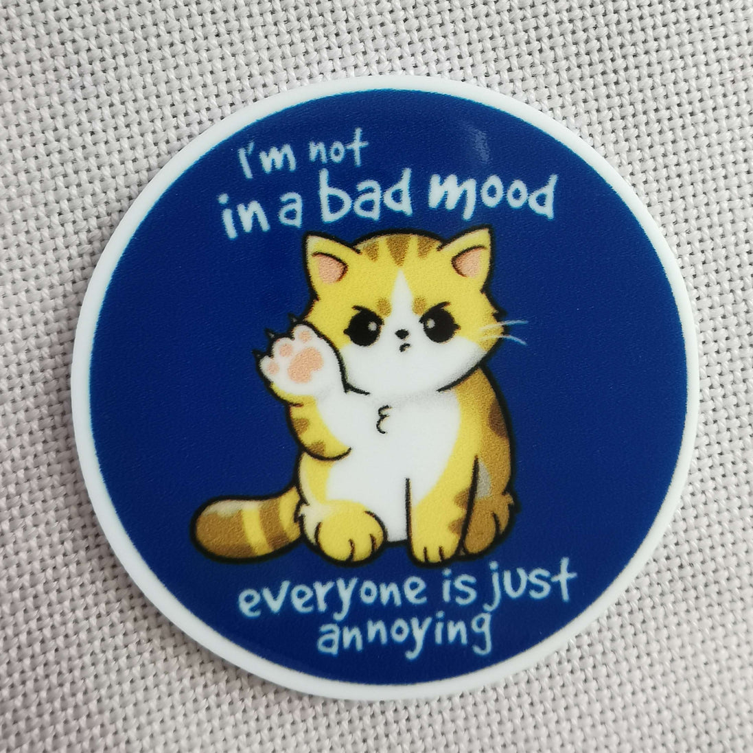 Needle Minder - Cute Cat. Everyone is Annoying. Humour