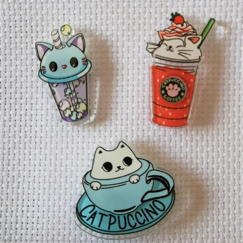 Needle Minder - Catpuccino, Strawberry Frappuccino & Bubble Tea Cat