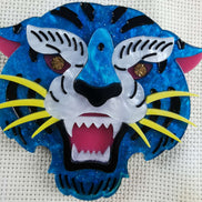 Needle Minder - Luxury Layered Acrylic Red Fox, Blue Squirrel, Glitter Tiger
