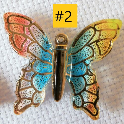 Needle Minder - Gold Foiled Pastel Rainbow Butterfly