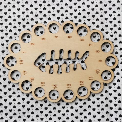 Fish Bone Wooden Thread Organiser Floss Sorter.