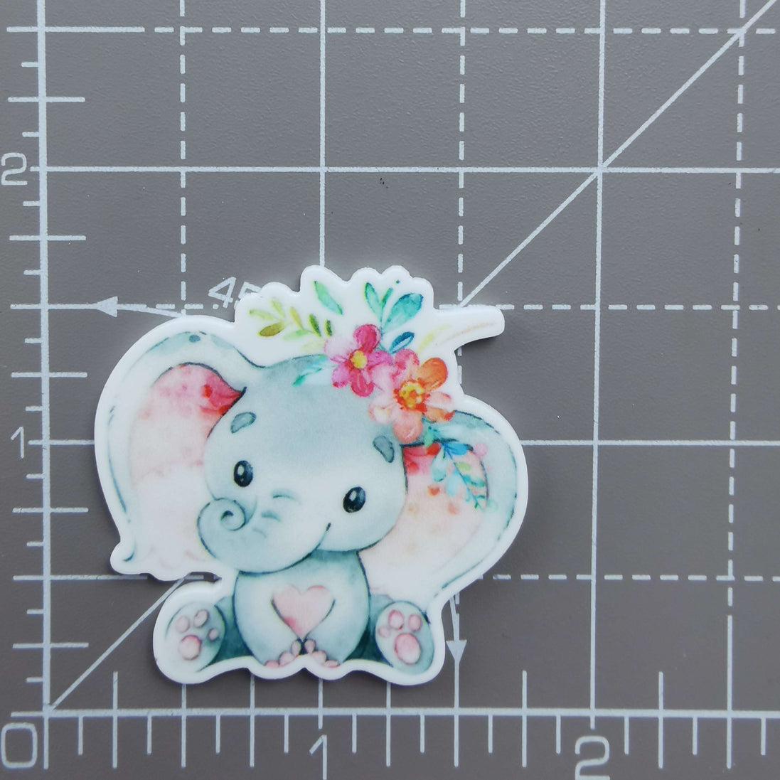 Needle Minder - Floral Baby Elephant.