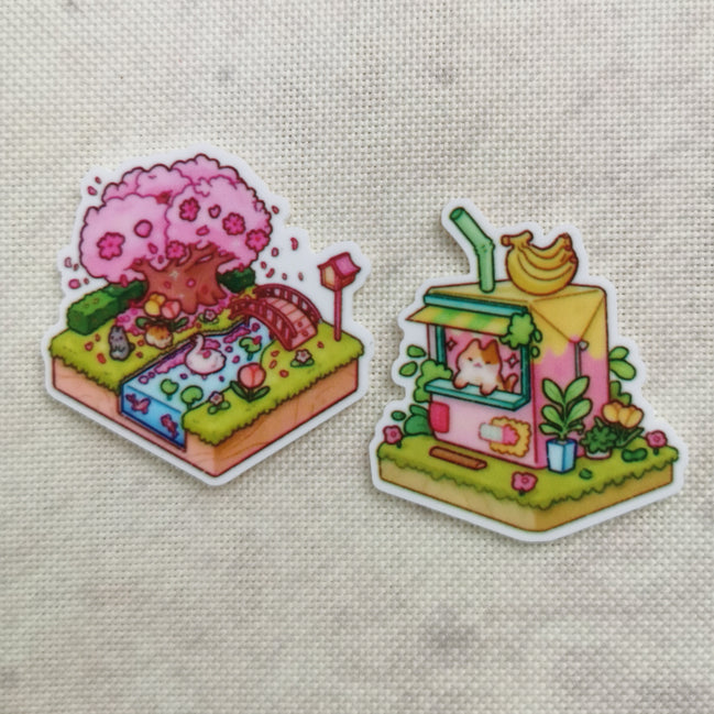 Needle Minder - Cute Sakura Garden / Kitty Fruit Shop