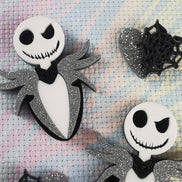 Needle Minder - Luxury Minder Set. Sparkle Jack Skellington &  Web Heart