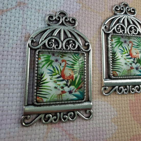Needle Minder - Bird Cage. Tropical Flamingo
