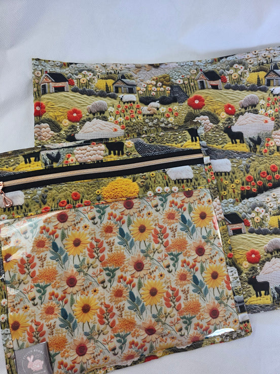 WIP Project Bag - sunflower sheep