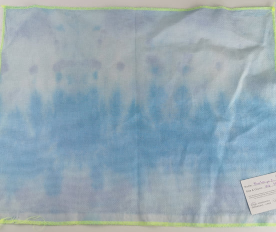 Blues (test piece 2)  Hand Dyed. 14ct Aida.