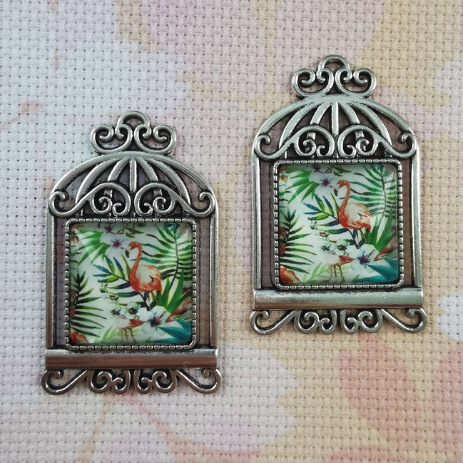 Needle Minder - Bird Cage. Tropical Flamingo