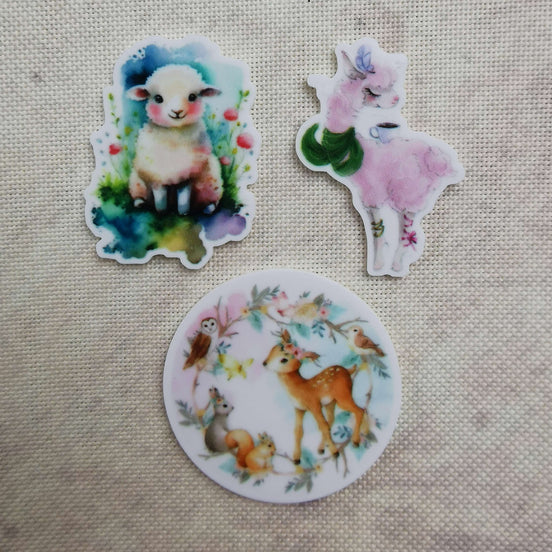 Needle Minder - Spring Lamb, Coffee Llama, Woodland Friends.