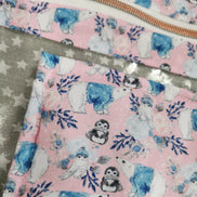 WIP Project Bag - Winter Friends GLITTER front.