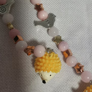 Beaded Scissor Keep - hedgehog and Bird