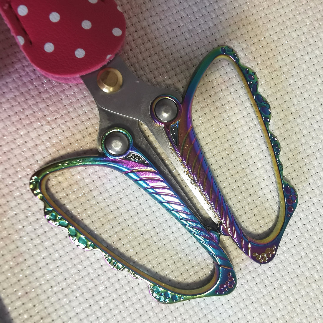 Rainbow Butterfly Embroidery Scissors with Cover