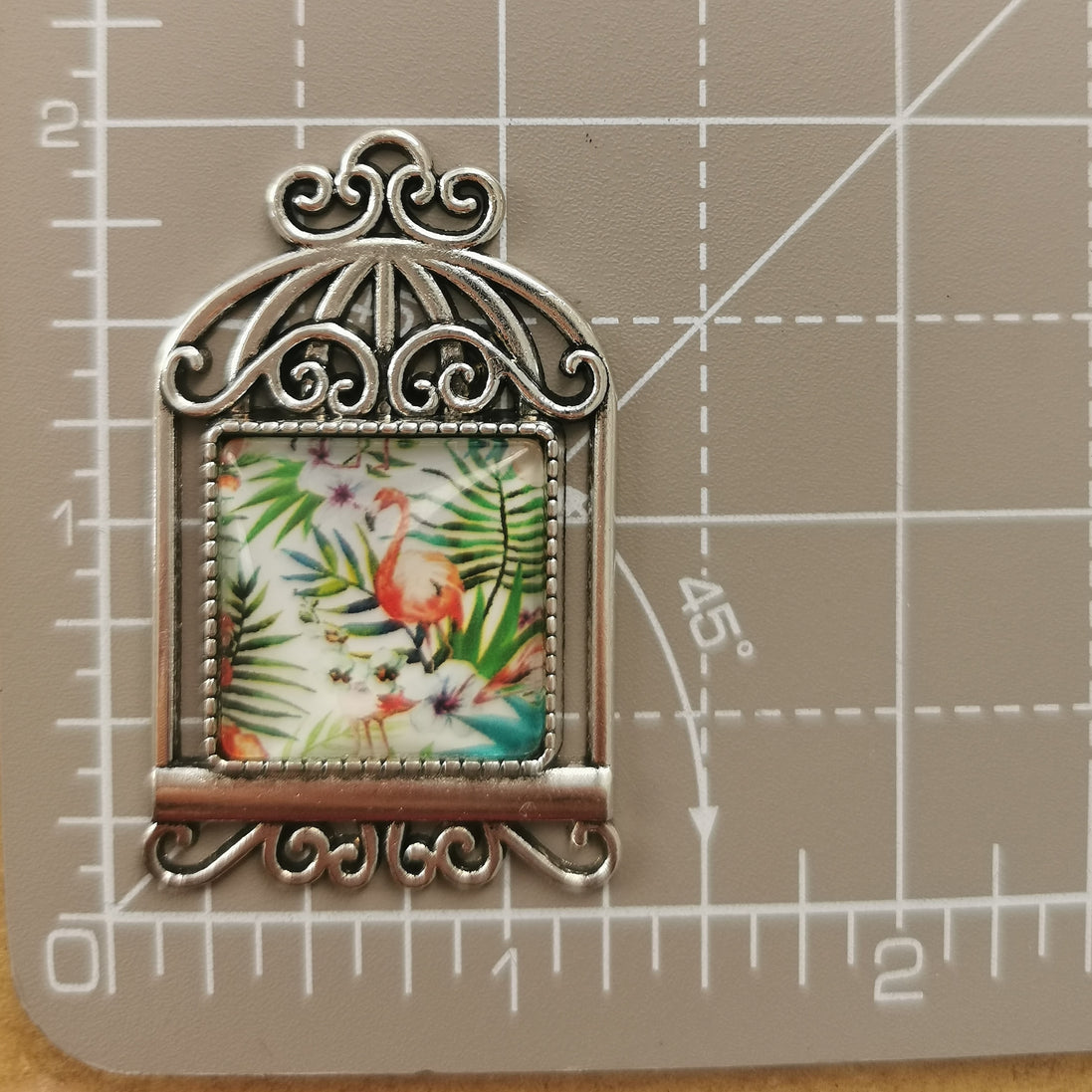 Needle Minder - Bird Cage. Tropical Flamingo