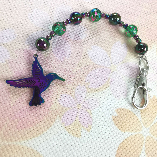 Beaded Scissor Keep. Rainbow Hummingbird