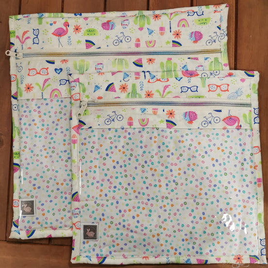 WIP Project Bag - Tropical Doodles & Dots