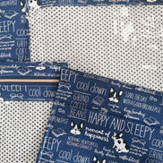 WIP Project Bag - Frenchie Doodles (blue)
