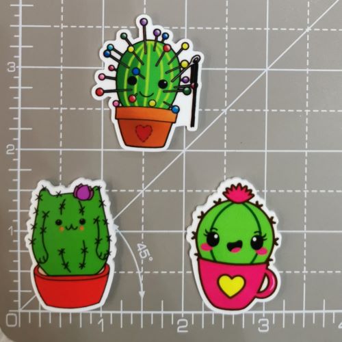 Needle Minder - Cute Cactus Pin Cushion, Cup & 'CAT-cus'