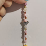 Beaded Scissor Keep - hedgehog and Bird