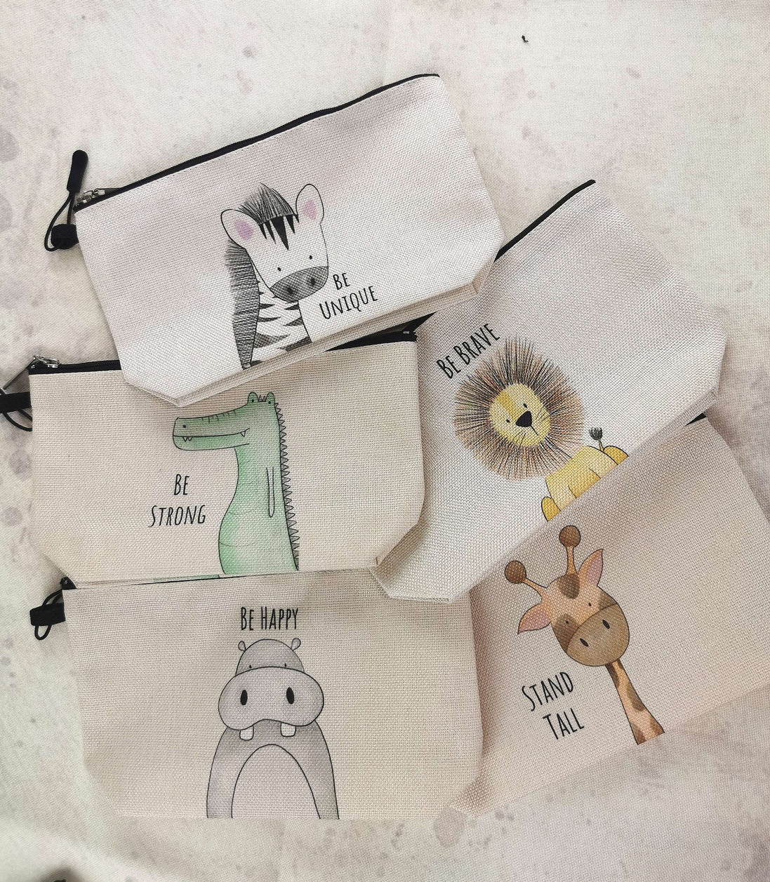 Notions Pouch / Small Travel WIP Project Bag - Safari Series