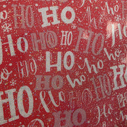 WIP Project Bag - HoHoHo Penguins GLITTER front