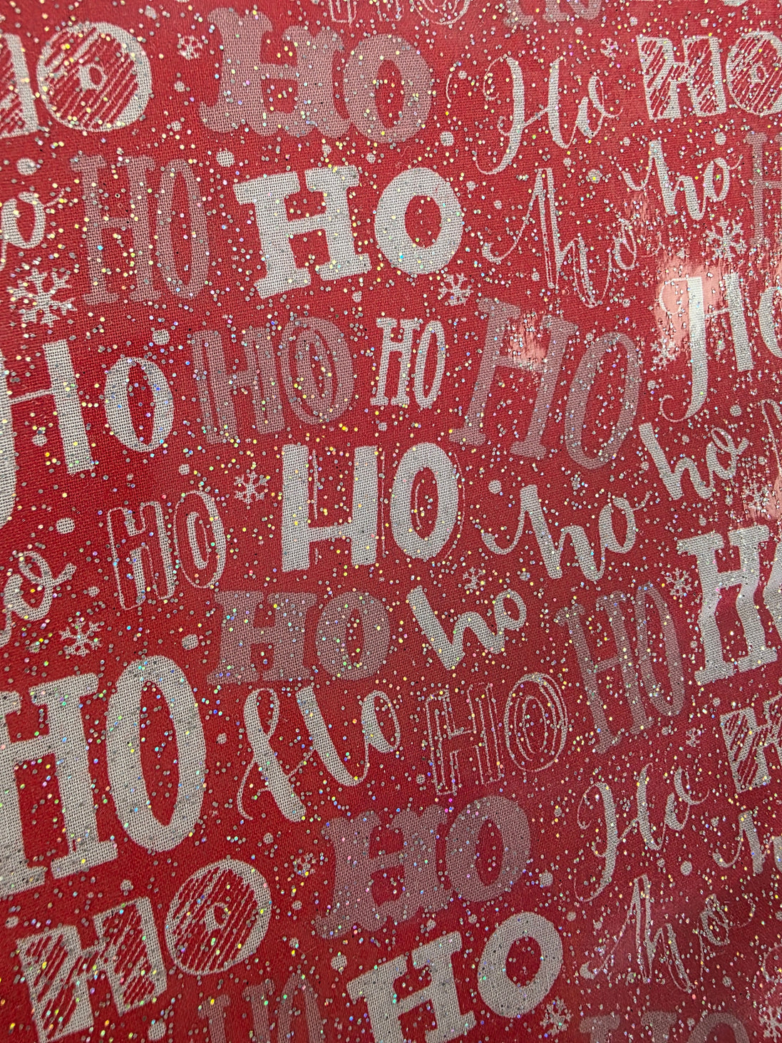 WIP Project Bag - HoHoHo Penguins GLITTER front
