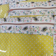 WIP Project Bag - Polka Bees (white)