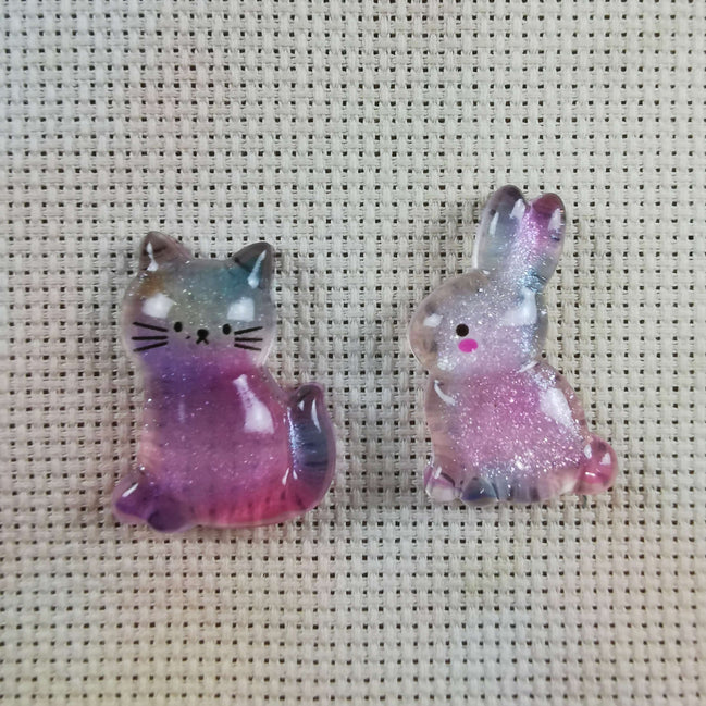 Needle Minder - Glitter Shimmer Kitty Cat, Bunny Rabbit