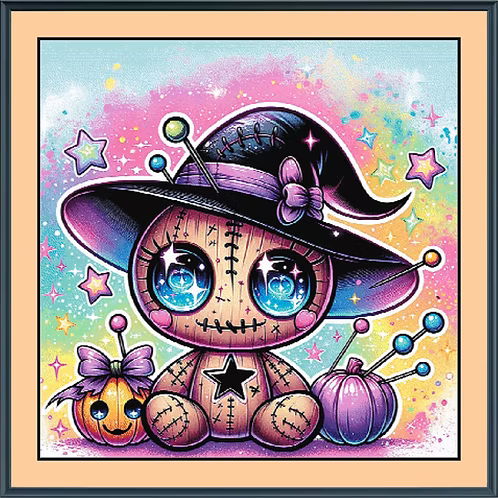 Voodoo Dolly PDF Cross Stitch Pattern Chart.