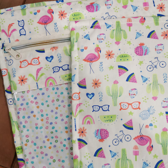 WIP Project Bag - Tropical Doodles & Dots