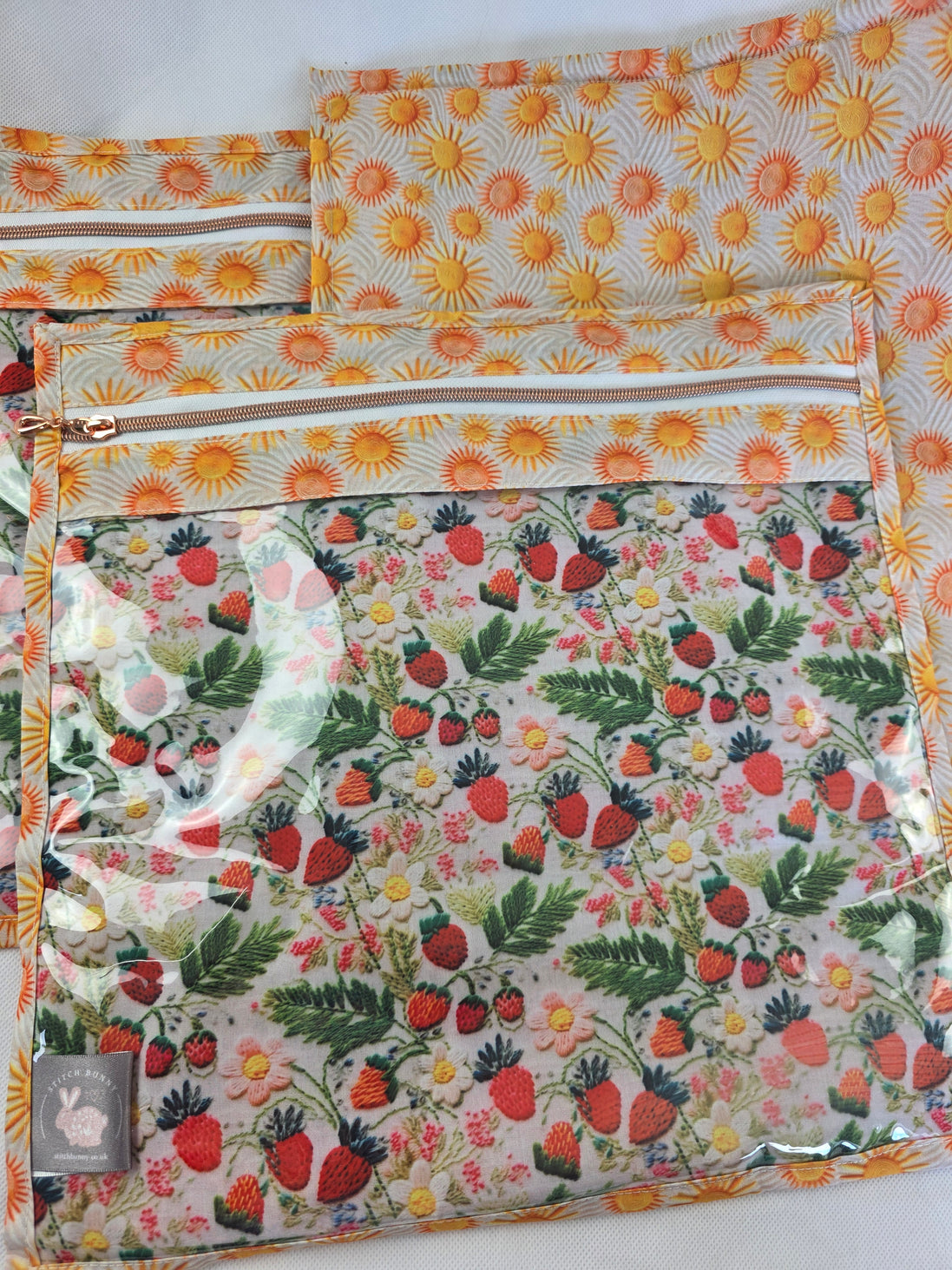 WIP Project Bag - Strawberry Sunshine