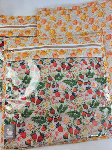WIP Project Bag - Strawberry Sunshine