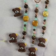 Beaded Scissor Keep & Minder Set - Bear Cub